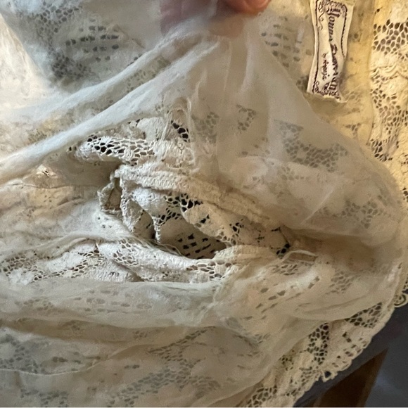 Young Edwardian By Arpeja Vintage Cream Lace Lined Blazer